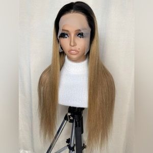 13*4 Lace Front 180% Density Long Straight Human Hair Wig 24’